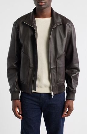 BOSS Mander Bomber Jacket in Dark Brown at Nordstrom, Size 38 Regular