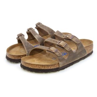 Birkenstock Womens Florida Soft Footbed Sandals In Brown Brown