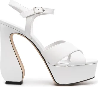 Sergio Rossi Leather Heel Sandals