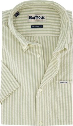 Barbour Overhemd Barbouw groen streepmotief Tailored Fit button down