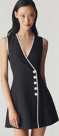 Mare Mare Asymmetric Button Mini Dress