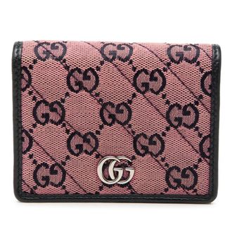 Gucci Pink Gg Canvas Leather Wallet (Bi-Fold) (Pre-Owned)