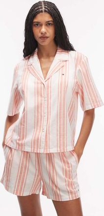 Tommy Hilfiger Pigiama basic a righe verdi-Arancione