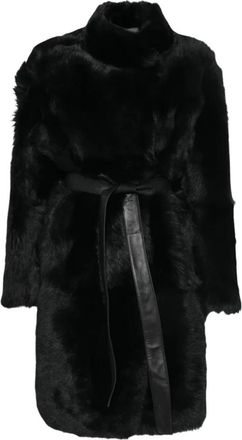 Yves Salomon Cappotto reversibile in shearling - - Coats - Donna - Nero - S
