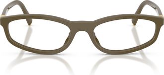 Miu Miu 0mu 01zv Rectangular Acetate Eyeglasses