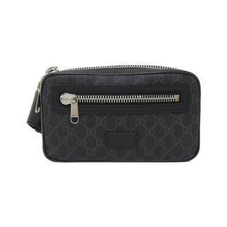 Gucci Black Gray Gg Supreme Canvas Fanny Pack (Pre-Owned)