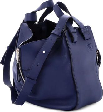Loewe Hammock Bag kleine leren schoudertas - Blauw
