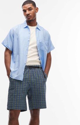 Gramicci OG - Pantaloncini comodi in seersucker multicolore a quadri scozzesi