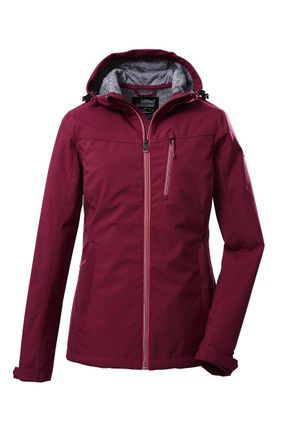 Killtec Killtec KOS 89 WMN SFTSHLL JCKT 39138-000 Womens Softshell Outdoor Jacket with Hood Dark Pink 46