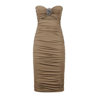 Amen Party Dresses, female, Gray, Size: S Abito