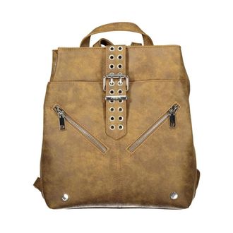 Desigual Rugzak met Studs en Gesp - Dames - Tassen - Bruin - Maat: ONE Size