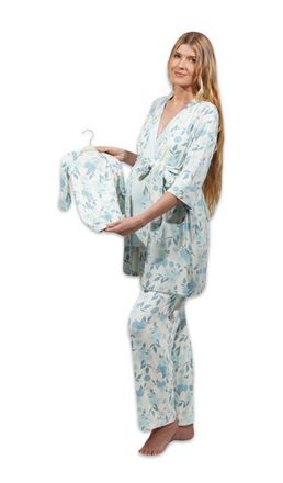 Everly Grey Analise During & After 5-Piece Maternity/Nursing Sleep Set for Mom & Baby in Periwinkle at Nordstrom, Size X-Small