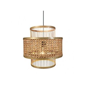 Fabrilamp Pendente in bambù/rattan 1xe27 bromelia regx36x36 cm