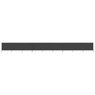 Berkfield Home 9-panel Wind Screen Fabric 1200x160 cm Anthracite in Black