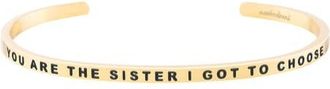 Mantra You Are The Sister I Got To Choose bracelet in Yellow Gold at Nordstrom