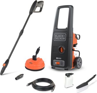 Black+Decker Black+decker Hidrolimpiadora De Alta Presi&oacute;n Bxpw1700pe, Para Coches Y Exteriores Del Hogar, Con Limpiador De Superf&iacute;cies Y Cepillo Fijo (130 Bar, 450