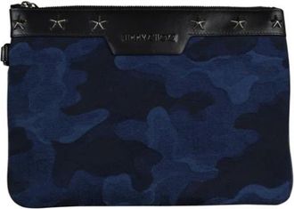 Jimmy Choo London Pre-owned Derek Clutch Bag - Heren - Vintage Clutch - Blauw - ONE Size - Vintage