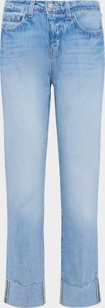 L'agence Maribel High-Rise Straight Cuffed Jeans