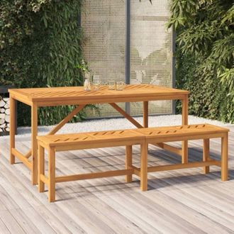 vidaXL Vidaxl - Mesa De Comedor De Jard&iacute;n Madera Maciza De Acacia 150x90x74 Cm