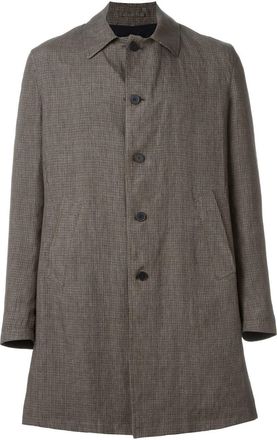 Lardini single breasted checked coat - Marrone