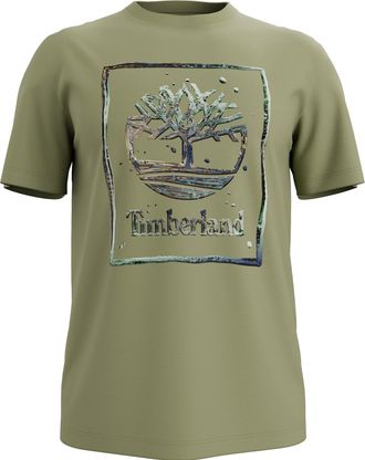 Timberland T-Shirt TIMBERLAND Water Stack Logo Short Sleeve Tee, Herren, Gr. XXL, sage, Obermaterial: 100% Baumwolle, Shirts T-Shirt, sportlicher Stil, f&uuml;r Sport