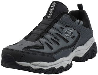 Skechers Sport Mens Afterburn M. Fit Wonted Loafer,Black/Charcoal,11 4E US