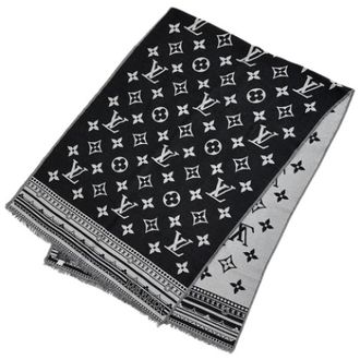 Louis Vuitton Pre-owned Shawl - unisex - Louis Vuitton Vintage - Vintage Scarves - Black - ONE SIZE - Pre-owned