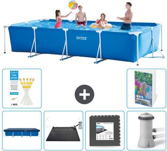Intex Piscina Con Estructura Rectangular - 450x220x84 Cm - 7-piezas S21