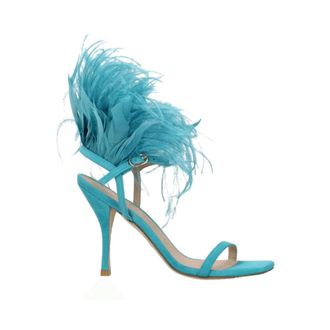 Stuart Weitzman High Heel Sandals, female, Green, Size: 9 US Green Suede High Heel Sandal