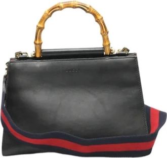 Gucci Pre-owned Leather gucci-bags - Dames - Vintage Handtas - Zwart - ONE Size - Vintage