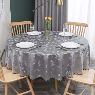 OEM Mantel Redondo De Hule De 160 Cm - Pvc Impermeable Y A Prueba De Fugas, Lavable, F&aacute;cil De Cuidar, Resistente A Las Manchas Para Mesa De Comedor, Cocin