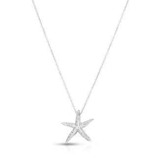 Roberto Coin 18K White Gold Tiny Treasures Diamond Starfish Necklace 000368AWCHX0
