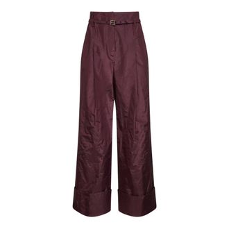 Fendi Wide Trousers, female, Purple, S, Wide Trousers