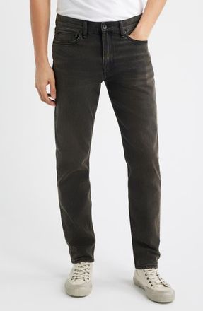 Rag & Bone Fit 2 Authentic Stretch Slim Fit Jeans in Washed Black/Brown at Nordstrom, Size 34 X 32