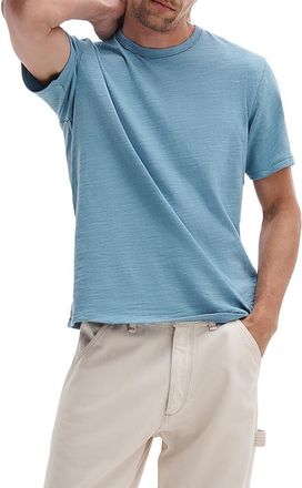 Rag & Bone Classic Flame Slub Cotton T-Shirt in Fog Blue at Nordstrom, Size Xx-Large