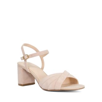 Dune London Womens Ladies Mallorca - Block Heel Open Toe Sandals - Pink Leather - Size UK 8