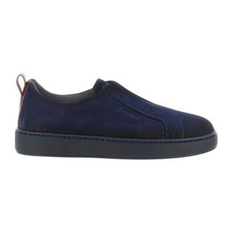 Santoni Victory Sneakers - Heren - Schoenen - Blauw - Maat: 45 EU Zijde