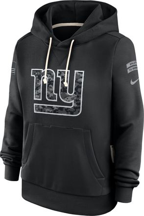 Nike New York Giants Salute to Service Sideline Nike Womens Dri-FIT NFL Pullover Hoodie in Black | 03C300AA2N-CYB