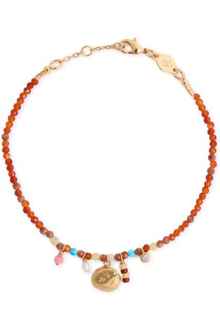 Anni Lu Anni LU Maroon Harmony Beaded Charm Bracelet - One Size