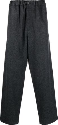 Jil Sander straight-leg cotton trousers - men - Cotton/Virgin Wool - 52 - Grey