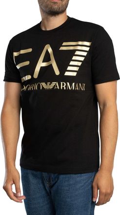 Emporio Armani T-Shirt Met Mega-Graphic En Normale Pasvorm., Zwart