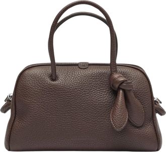 Jacquemus Structured Brown Leather Le Petit Turismo Bag