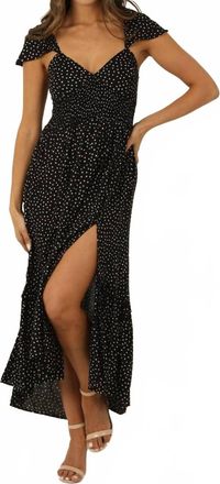 Angie Cadence V-Neck Midi Dress In Black