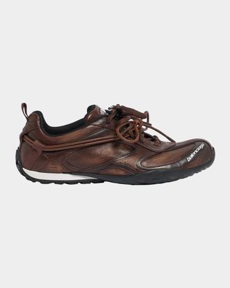 Balenciaga Men & apos;s Radar Leather Sneakers