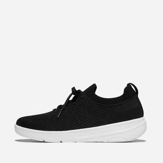 FitFlop Womens Super Q Knit Slip-On Sneaker In Black