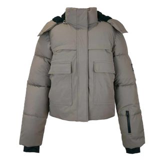 Jack Wills Dames/Dames Cropped Puffer Jacket (Mokka)