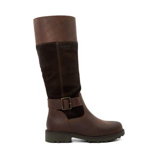 Dune London Womens Barbour Ladies Fareham - Knee High Boots - Brown Leather - Size UK 3