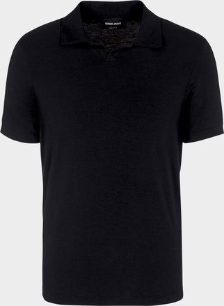 Giorgio Armani Mens Jersey Polo Shirt