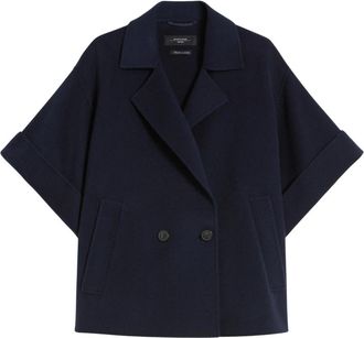 Max Mara Korte wollen jas - Dames - Blazers - Blauw - XS - Wol - Jassen