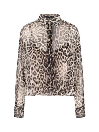 Ermanno Scervino Womens Shirts Brown Silk